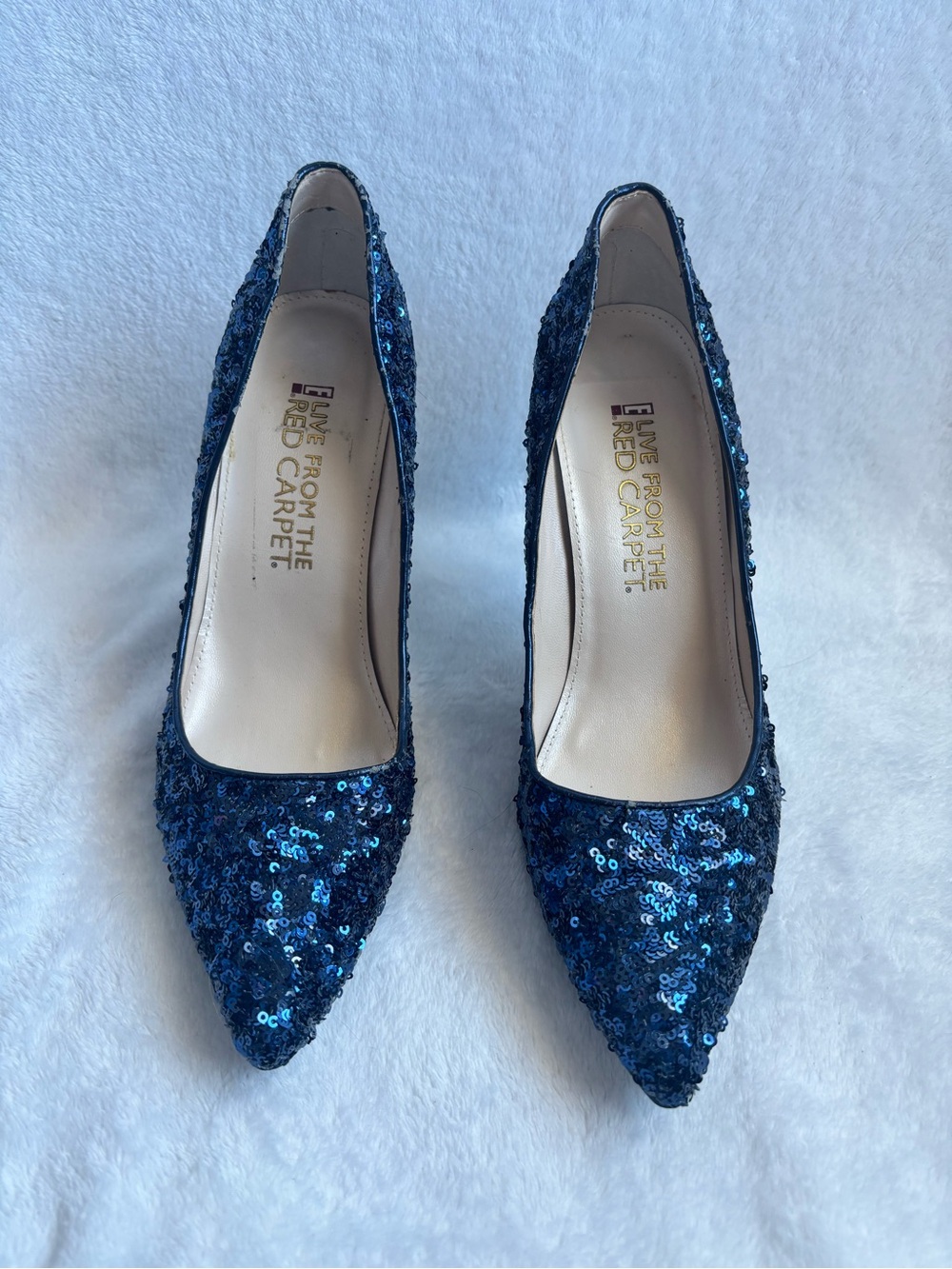 ❤️‍🔥❤️‍🔥 5/$30 blue sequin dazzling Pointed Heels